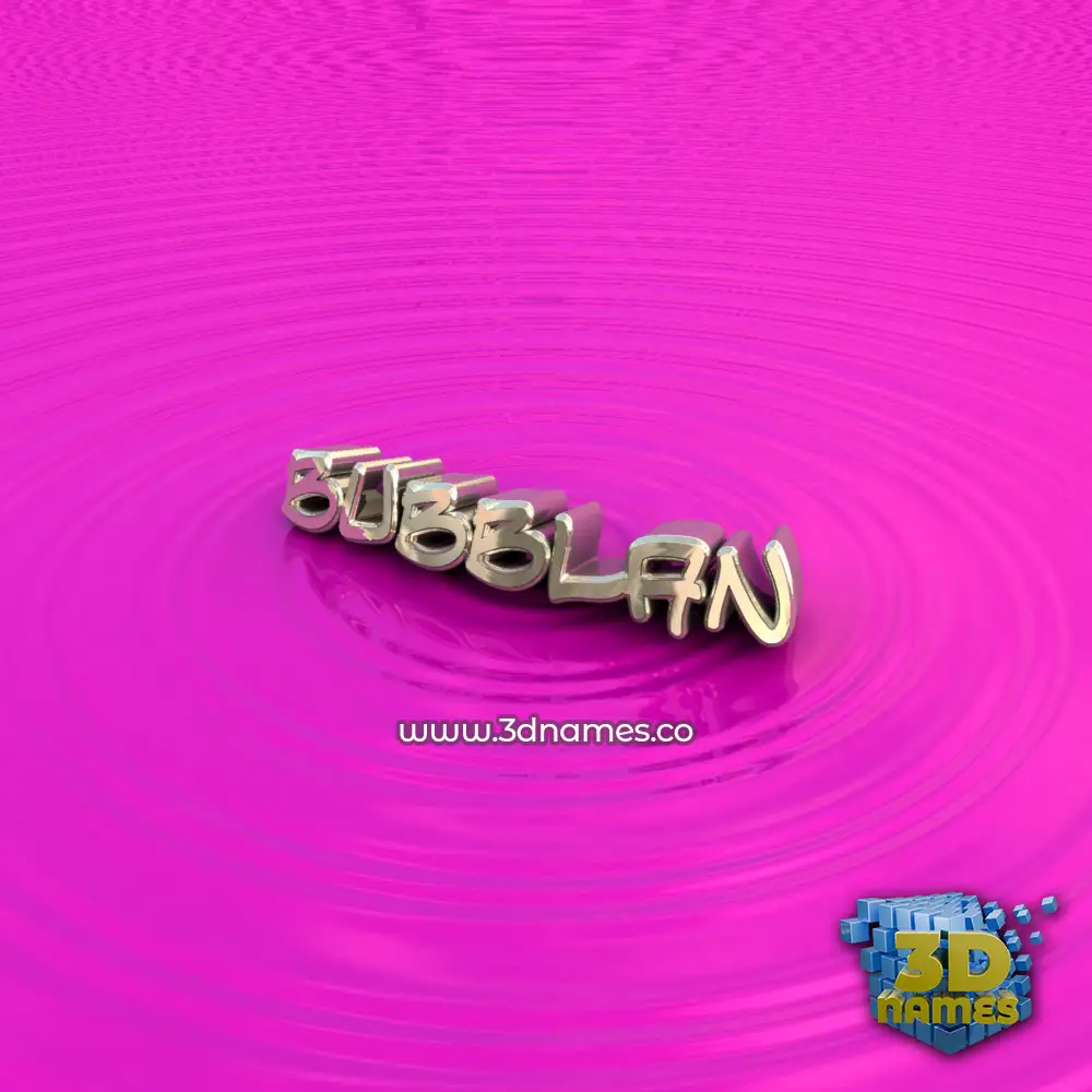 bubblan in Pink Graffiti style - 3D name wallpaper