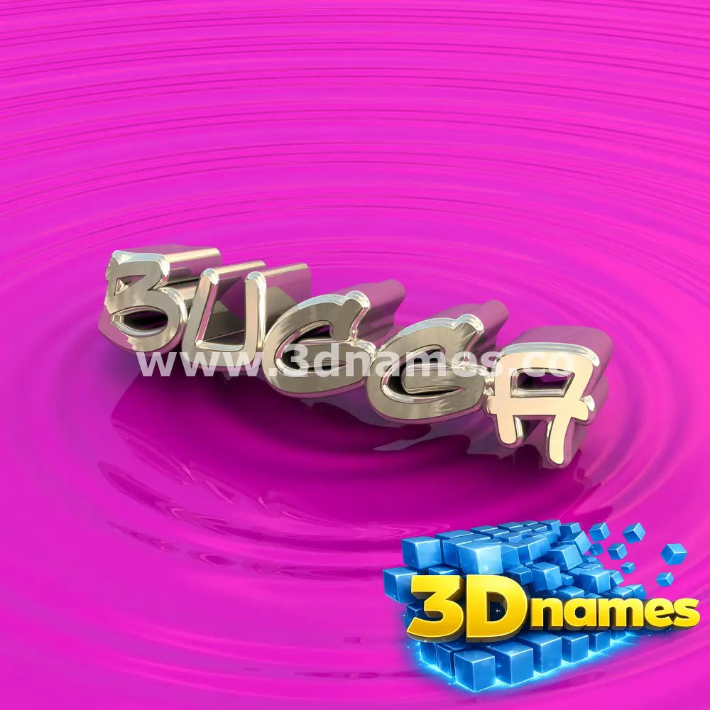 bugga in Pink Graffiti style - 3D name wallpaper