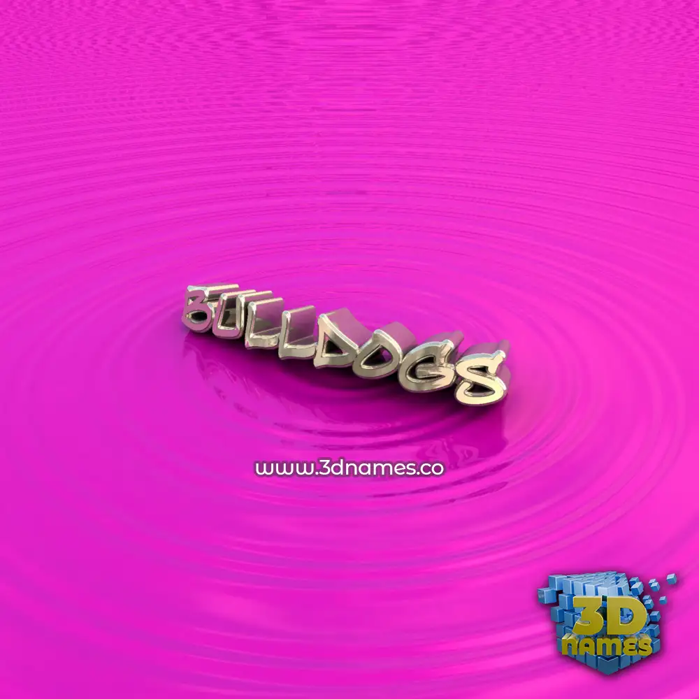 bulldogs in Pink Graffiti style - 3D name wallpaper