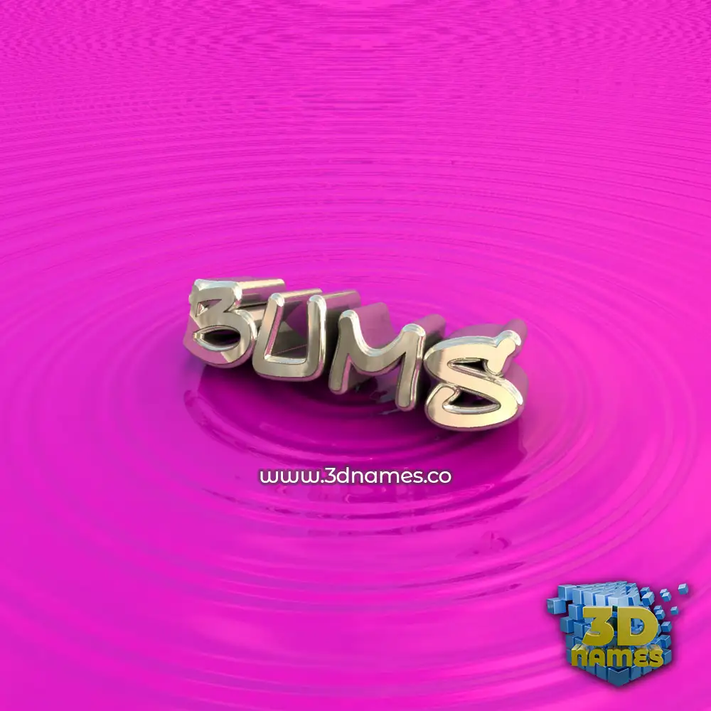 bums in Pink Graffiti style - 3D name wallpaper