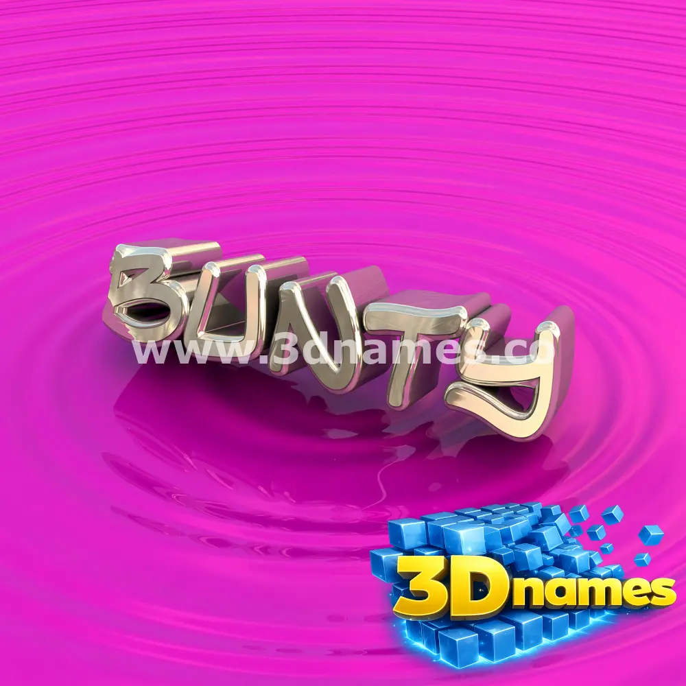bunty in Pink Graffiti style - 3D name wallpaper