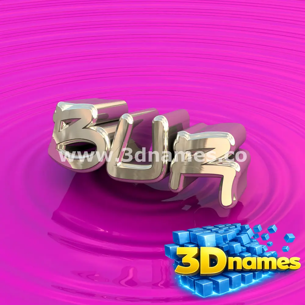 bur in Pink Graffiti style - 3D name wallpaper