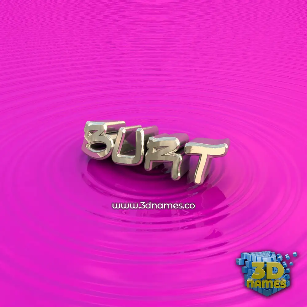 burt in Pink Graffiti style - 3D name wallpaper