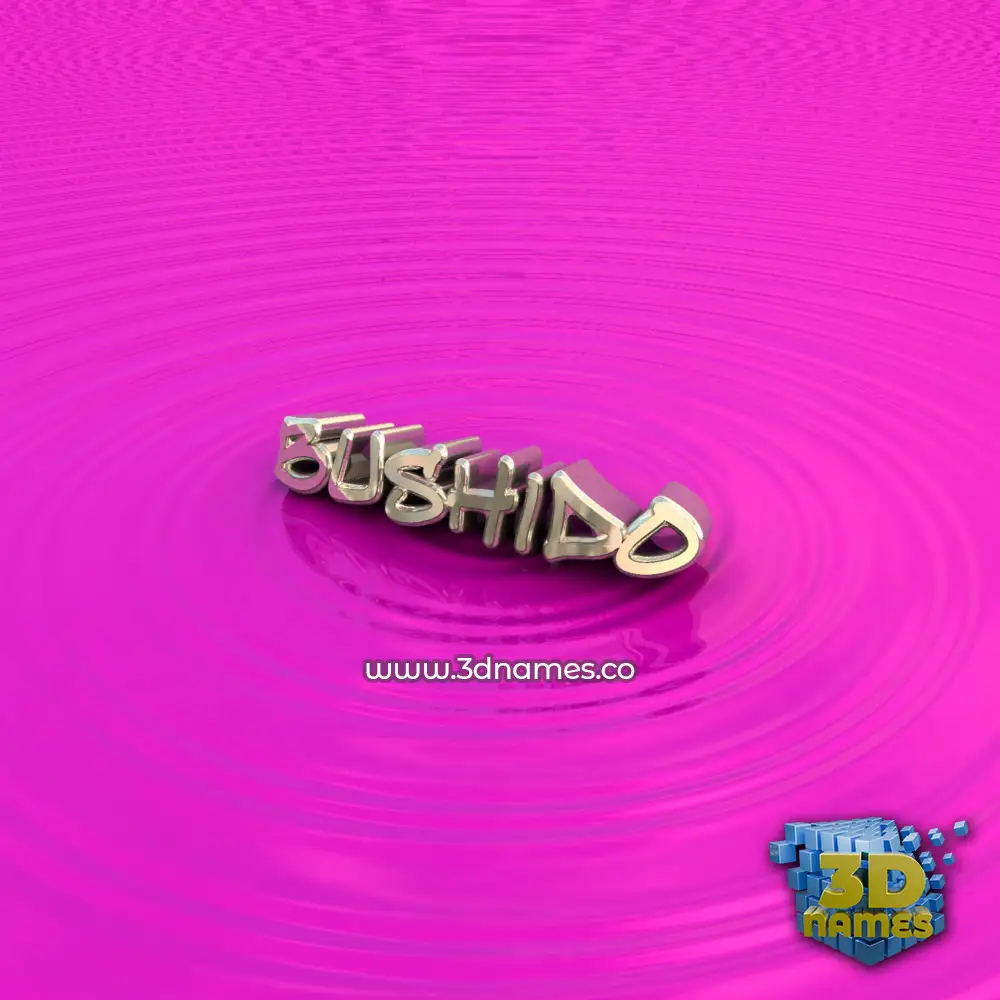 bushido in Pink Graffiti style - 3D name wallpaper