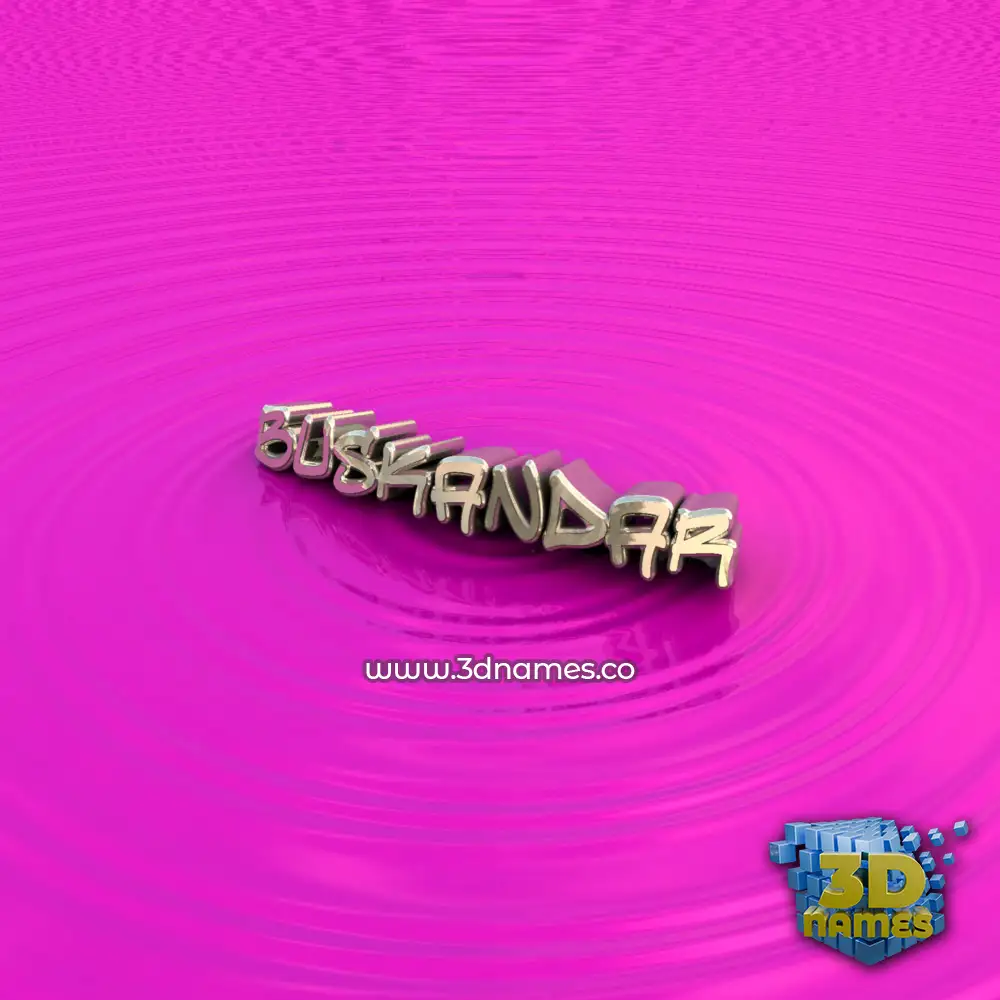 buskandar in Pink Graffiti style - 3D name wallpaper