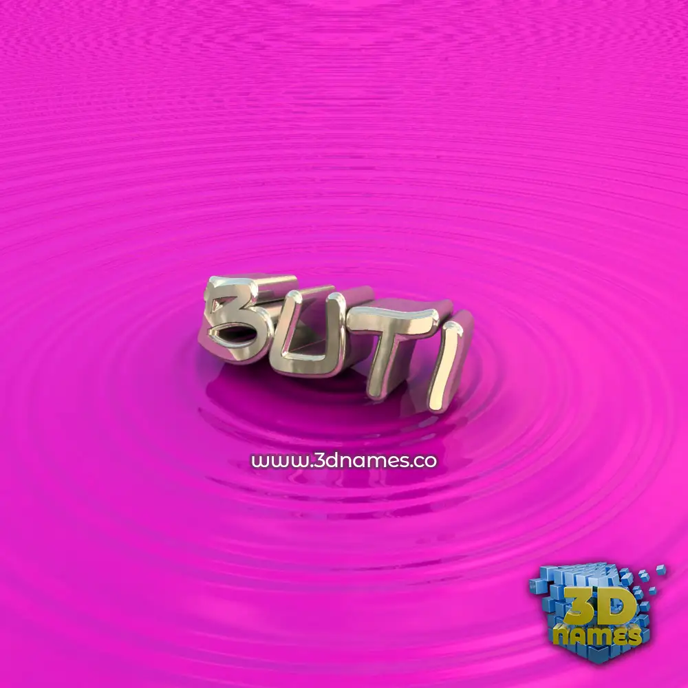 buti in Pink Graffiti style - 3D name wallpaper