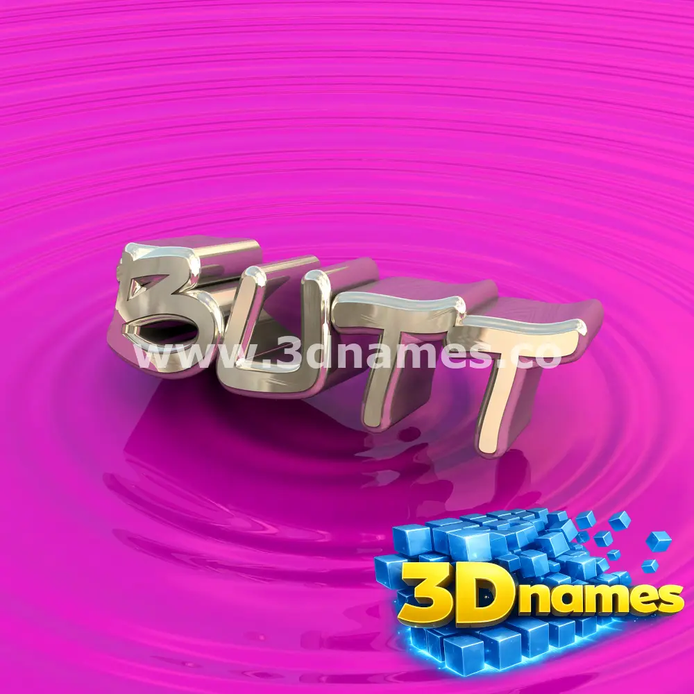 butt in Pink Graffiti style - 3D name wallpaper
