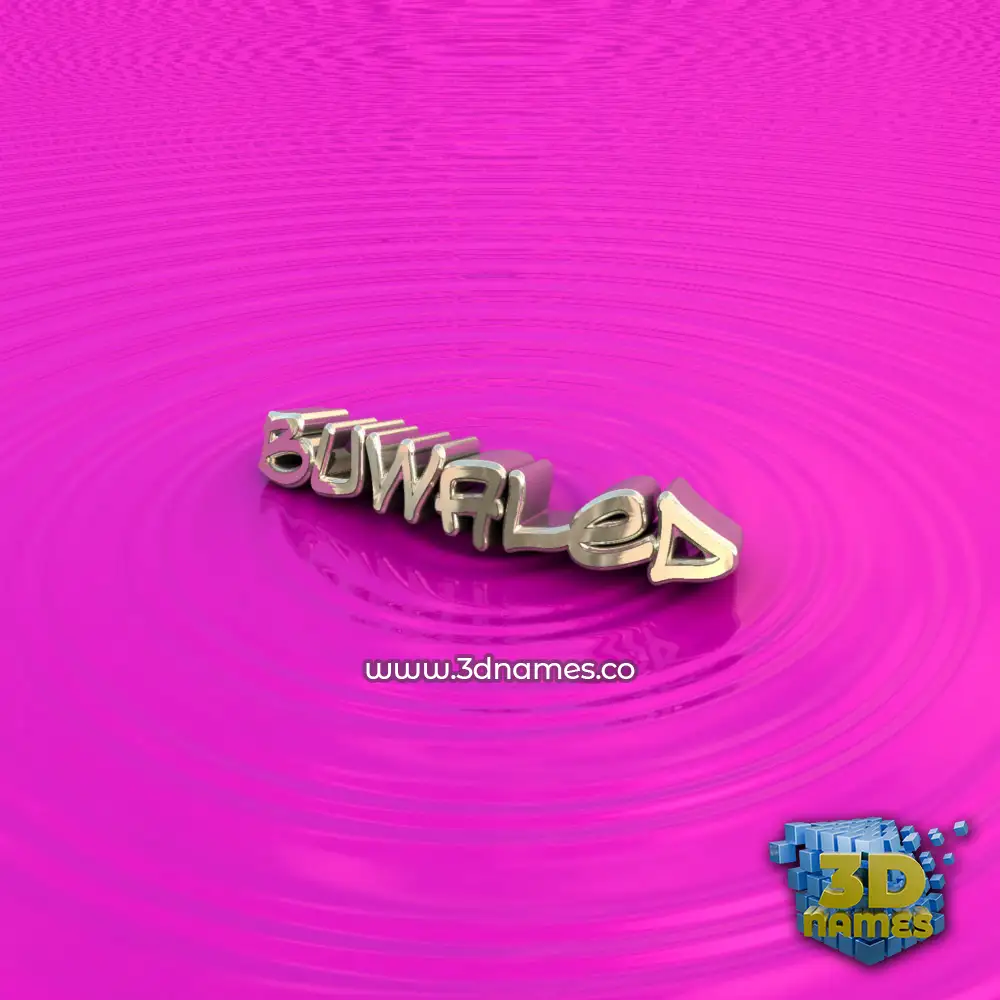 buwaled in Pink Graffiti style - 3D name wallpaper