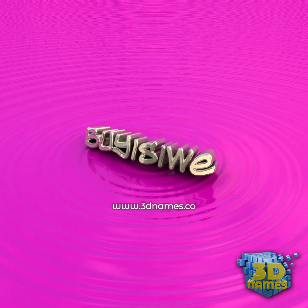 buyisiwe in Pink Graffiti style - 3D name wallpaper
