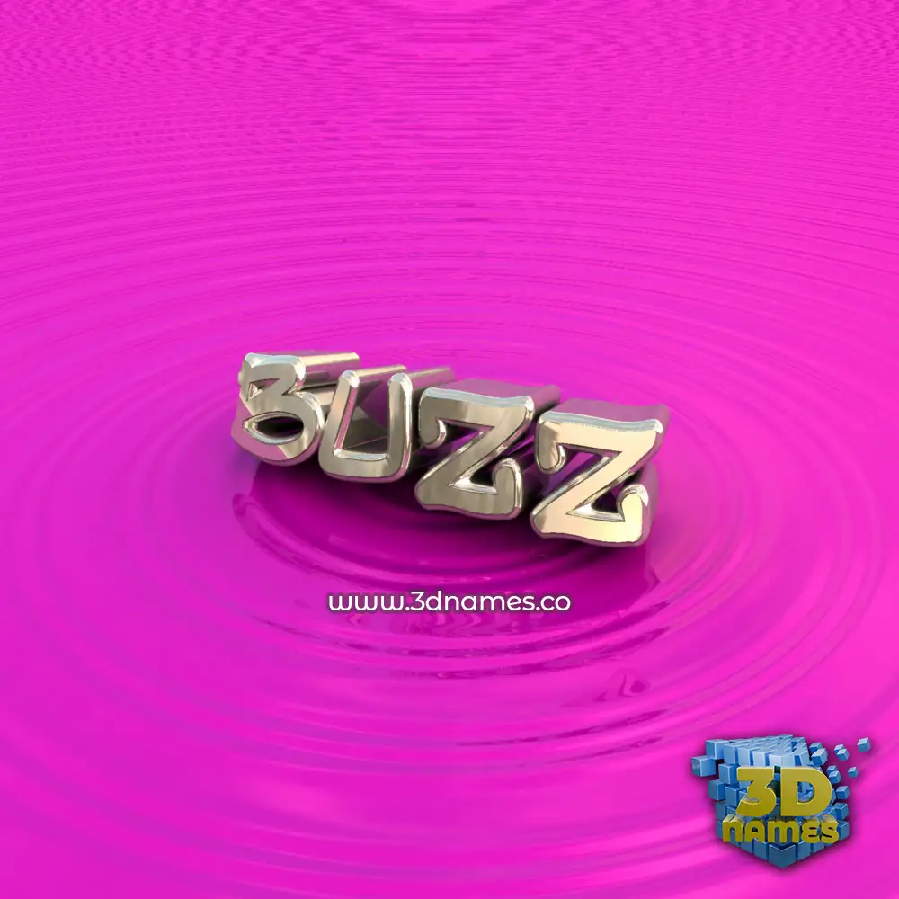 buzz in Pink Graffiti style - 3D name wallpaper