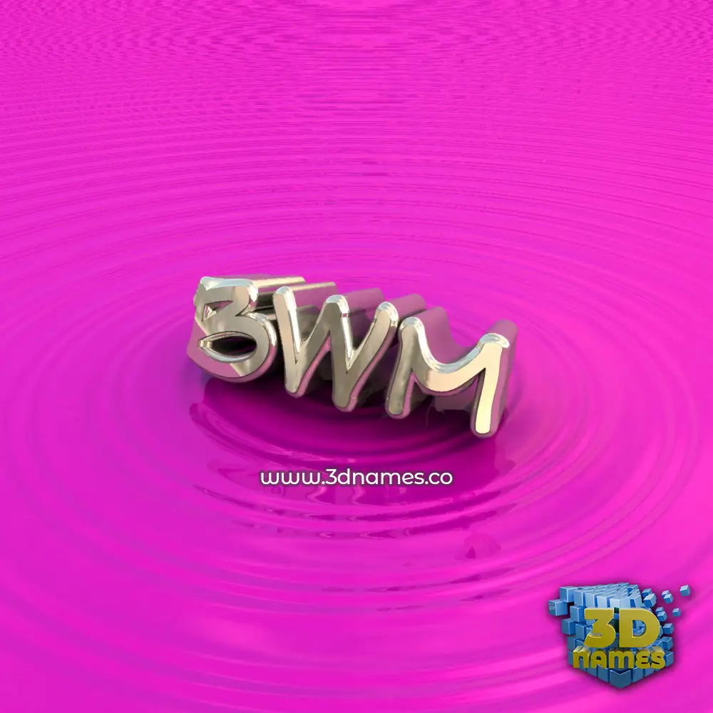 bwm in Pink Graffiti style - 3D name wallpaper