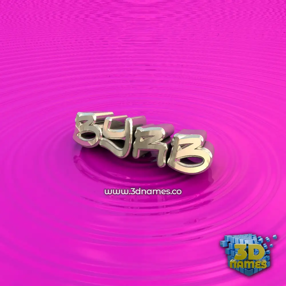 byrb in Pink Graffiti style - 3D name wallpaper