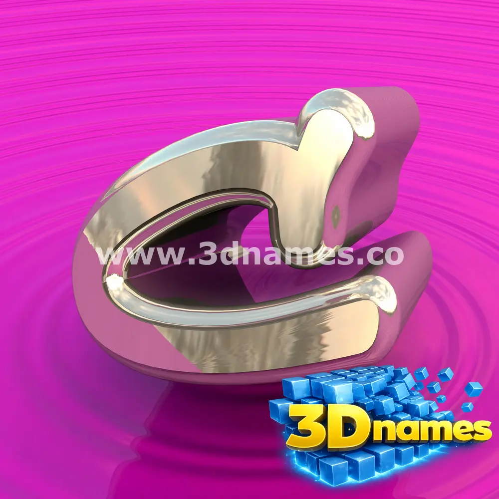 c in Pink Graffiti style - 3D name wallpaper