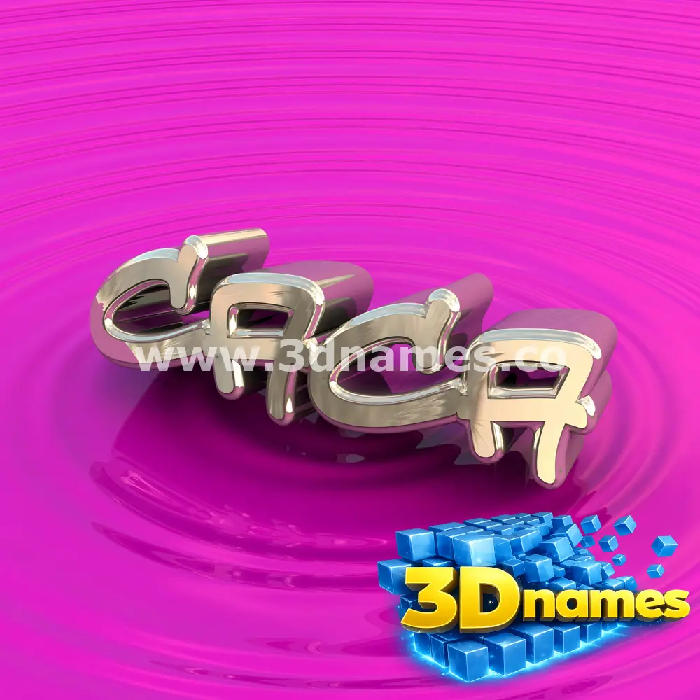 caca in Pink Graffiti style - 3D name wallpaper