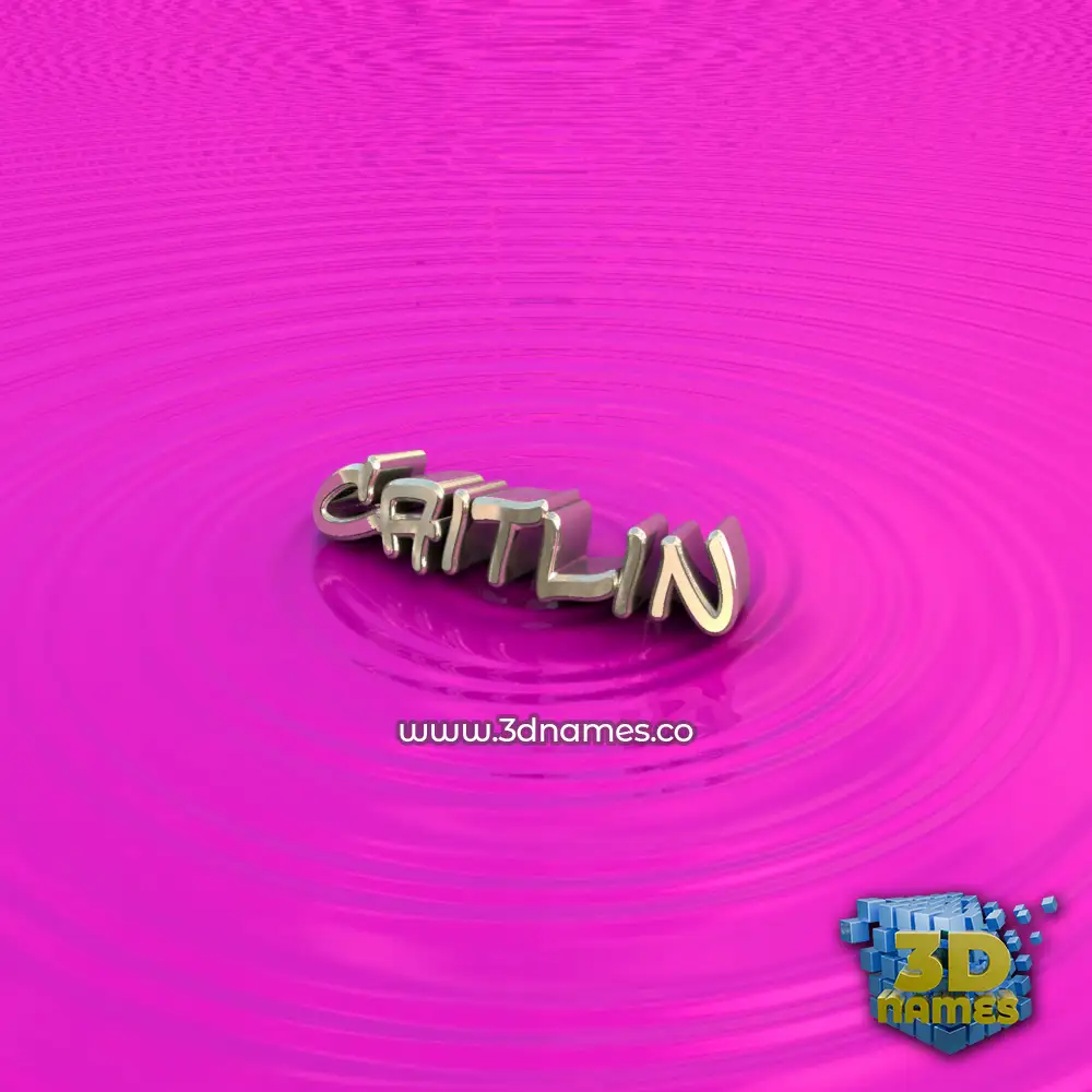 caitlin in Pink Graffiti style - 3D name wallpaper