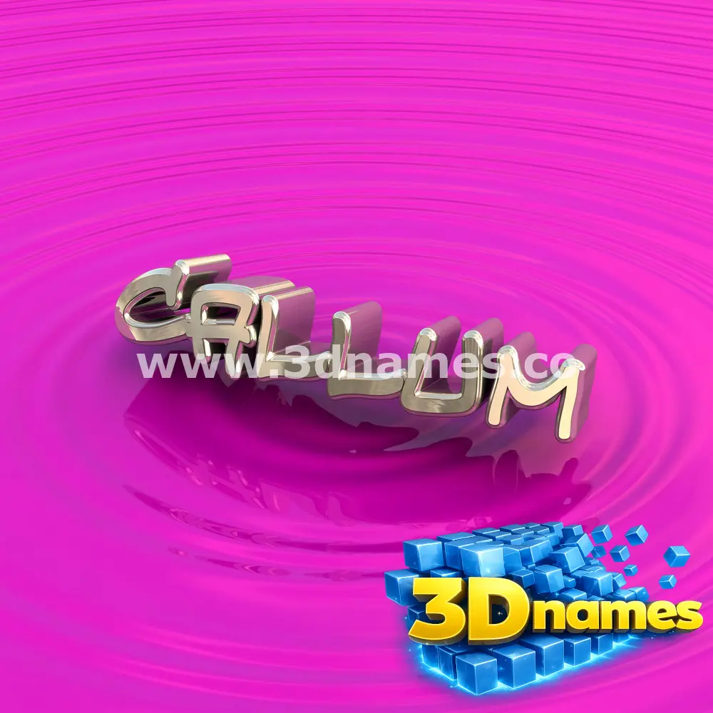 callum in Pink Graffiti style - 3D name wallpaper