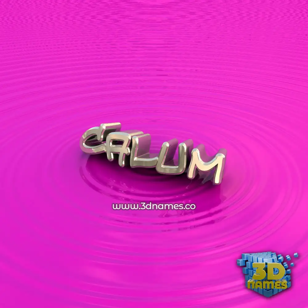 calum in Pink Graffiti style - 3D name wallpaper