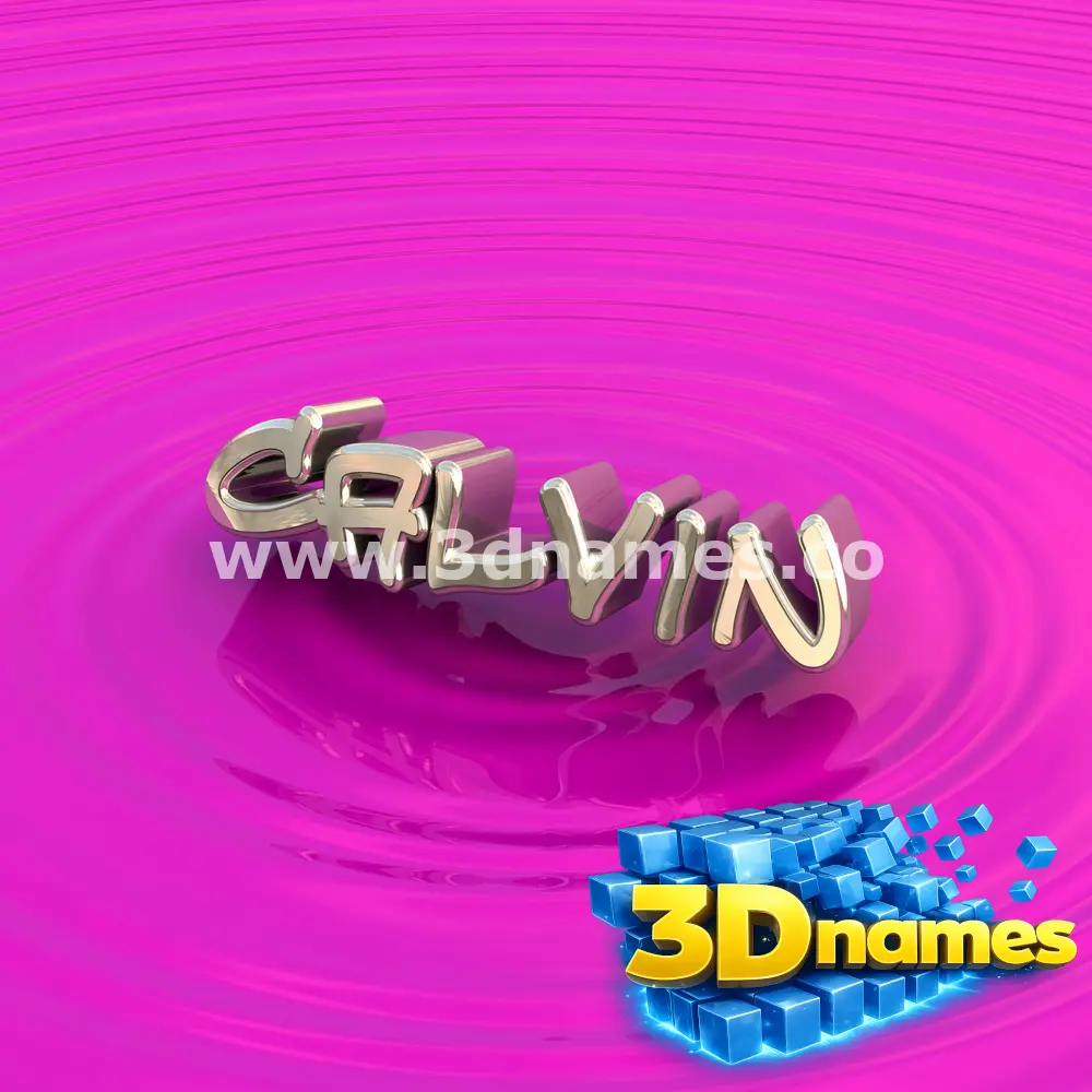 calvin in Pink Graffiti style - 3D name wallpaper