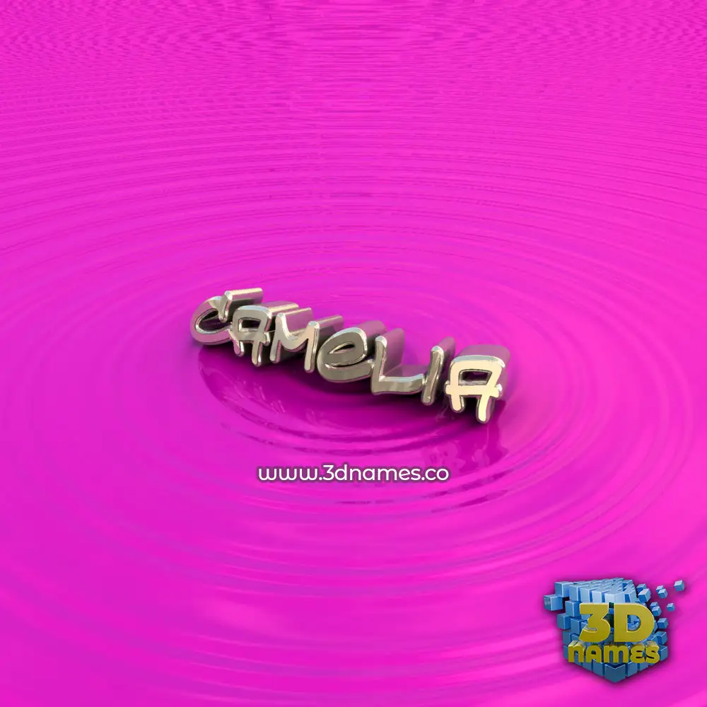camelia in Pink Graffiti style - 3D name wallpaper