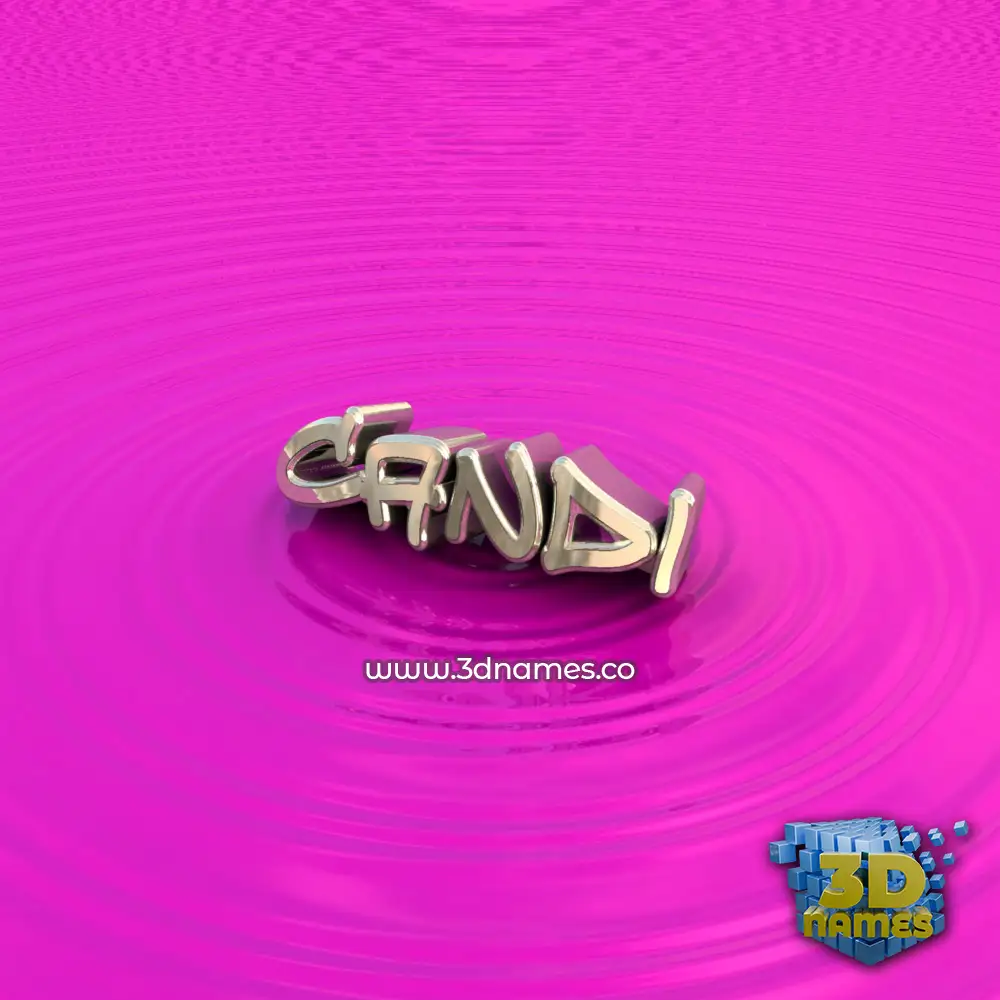 candi in Pink Graffiti style - 3D name wallpaper