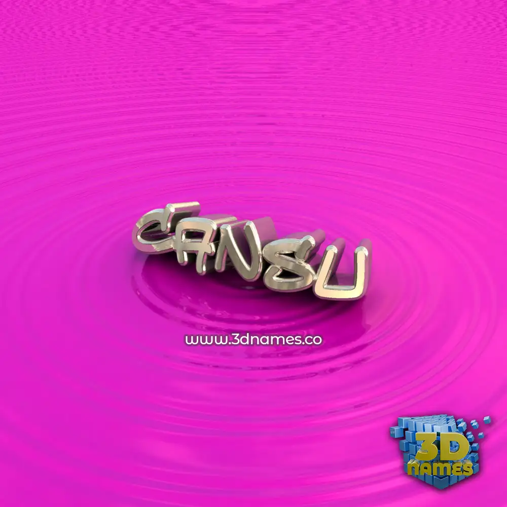 cansu in Pink Graffiti style - 3D name wallpaper