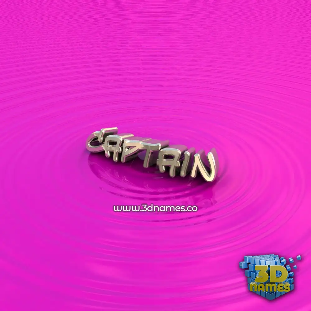 captain in Pink Graffiti style - 3D name wallpaper
