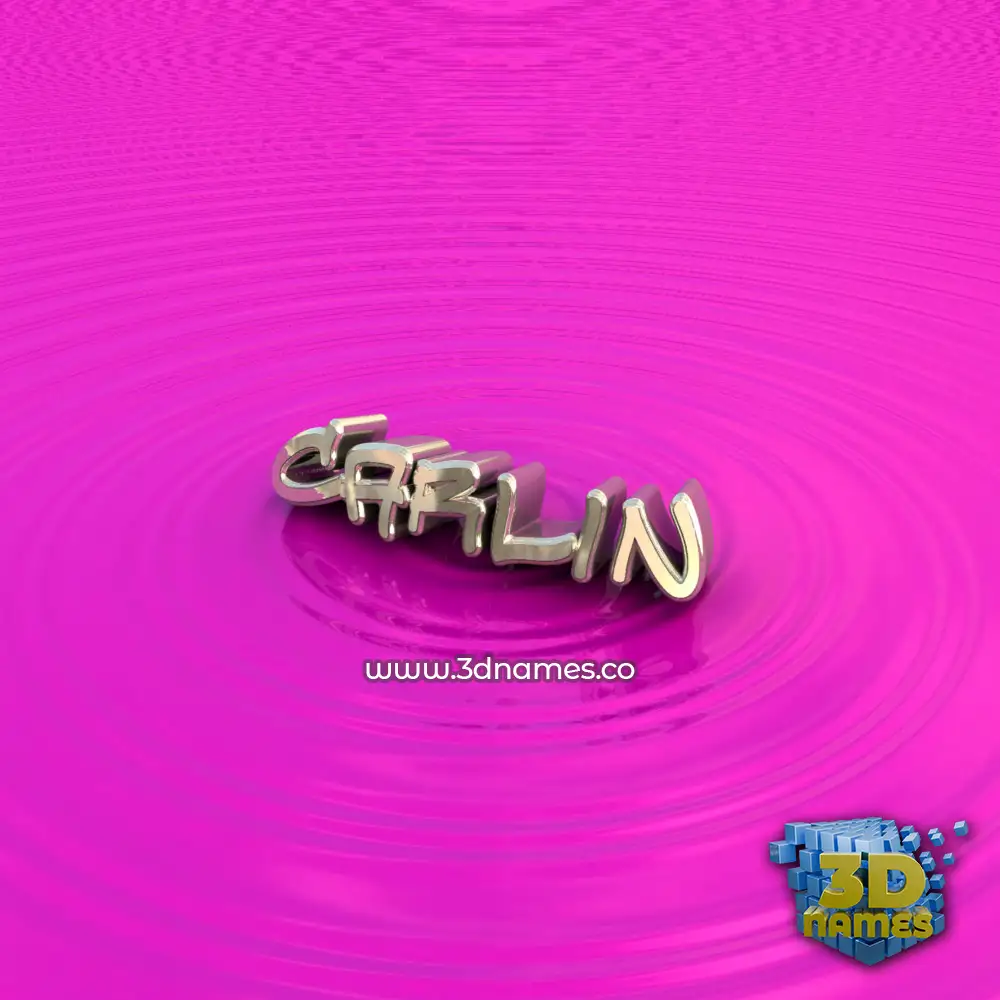 carlin in Pink Graffiti style - 3D name wallpaper