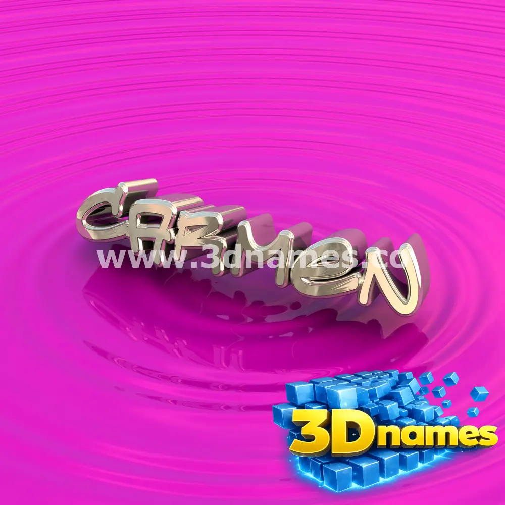 carmen in Pink Graffiti style - 3D name wallpaper