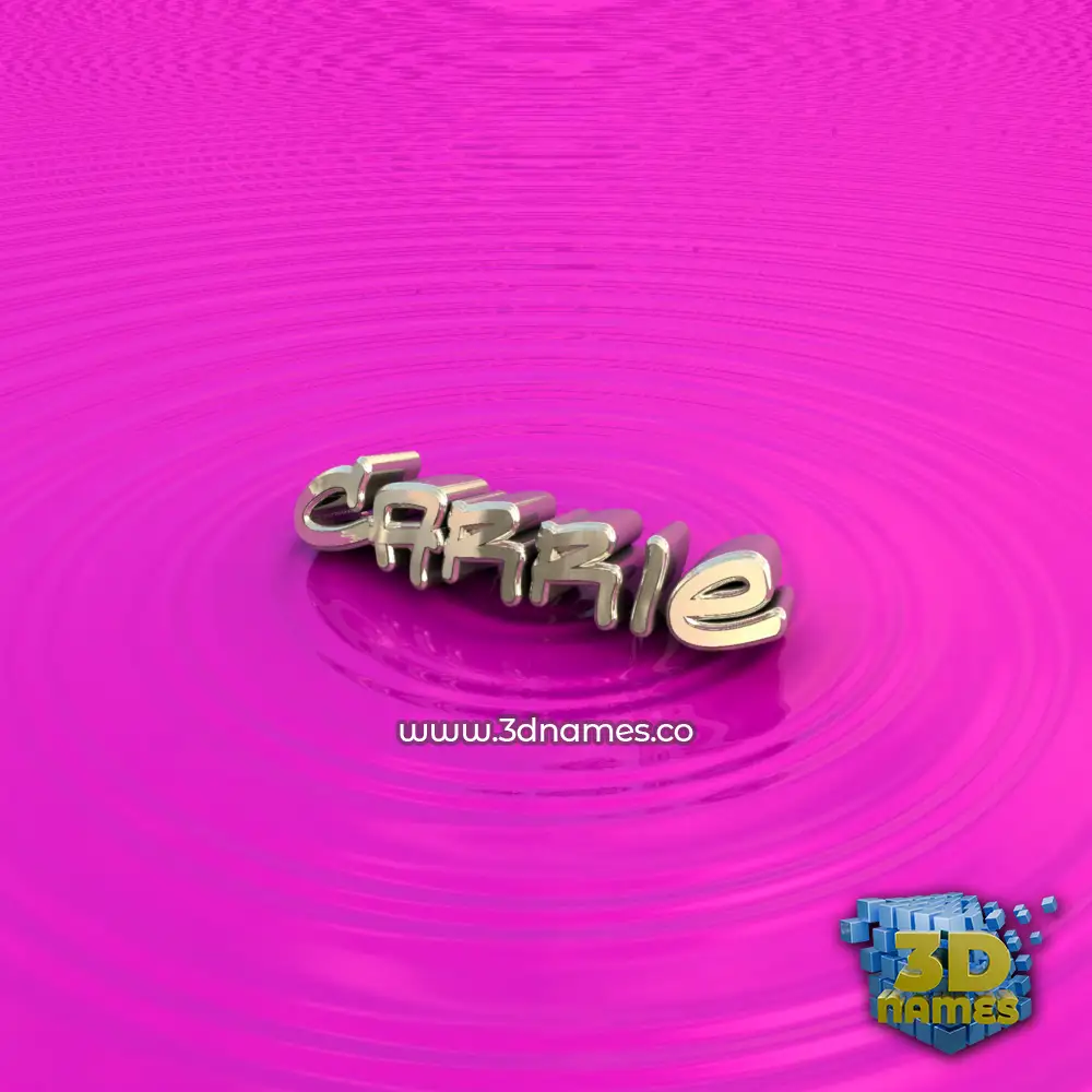 carrie in Pink Graffiti style - 3D name wallpaper