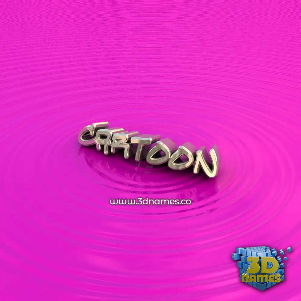 cartoon in Pink Graffiti style - 3D name wallpaper