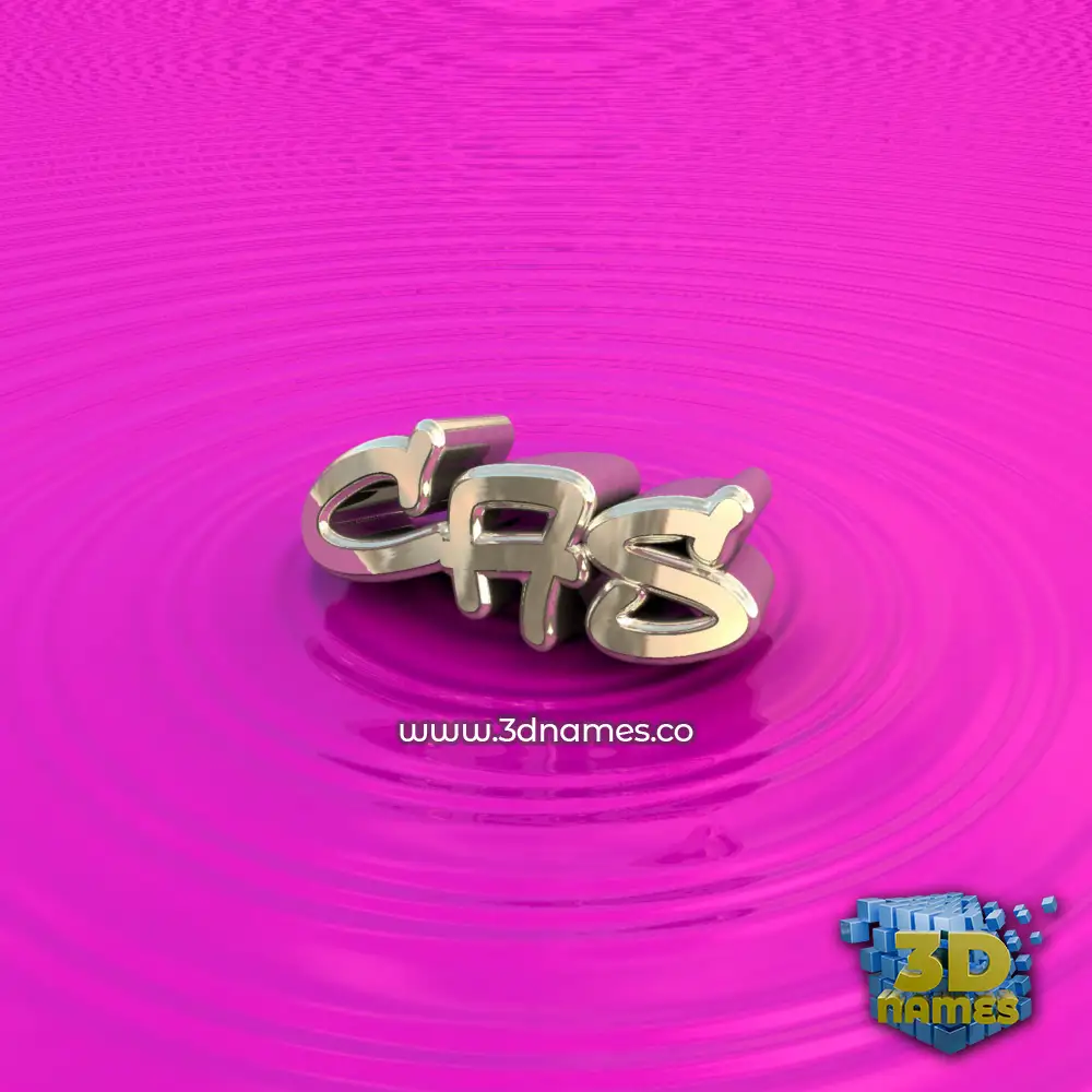 cas in Pink Graffiti style - 3D name wallpaper