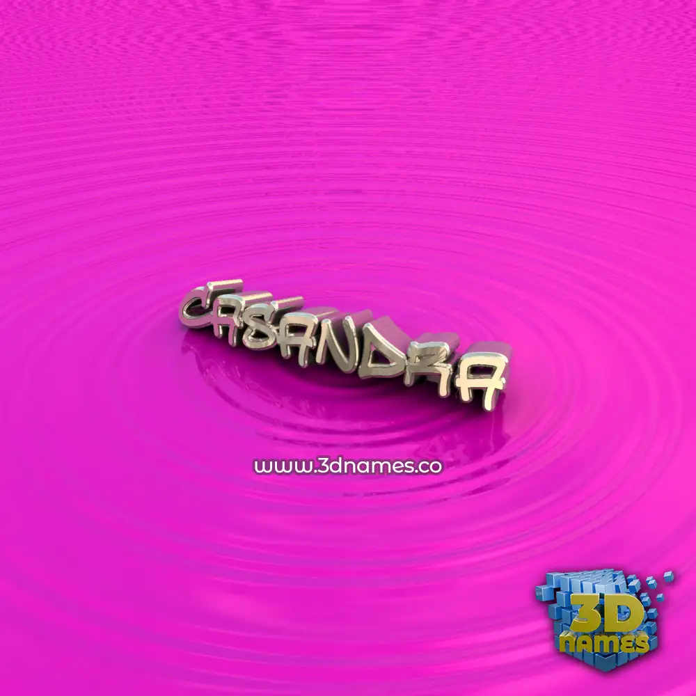 casandra in Pink Graffiti style - 3D name wallpaper