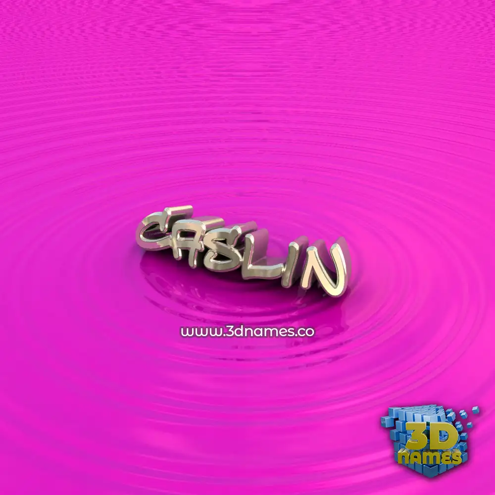 caslin in Pink Graffiti style - 3D name wallpaper