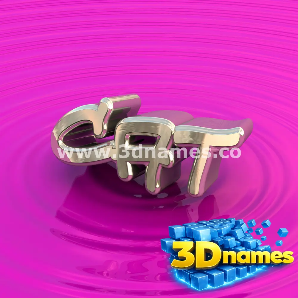 cat in Pink Graffiti style - 3D name wallpaper