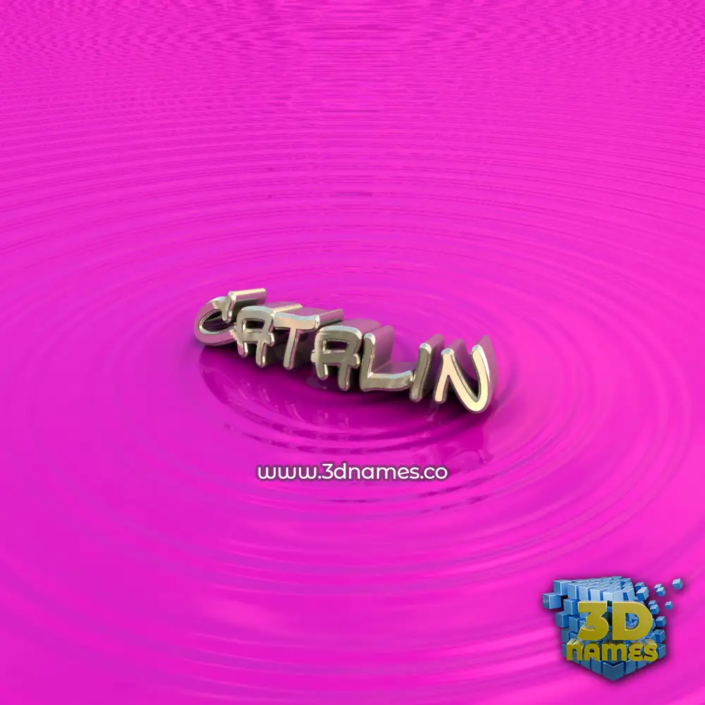 catalin in Pink Graffiti style - 3D name wallpaper