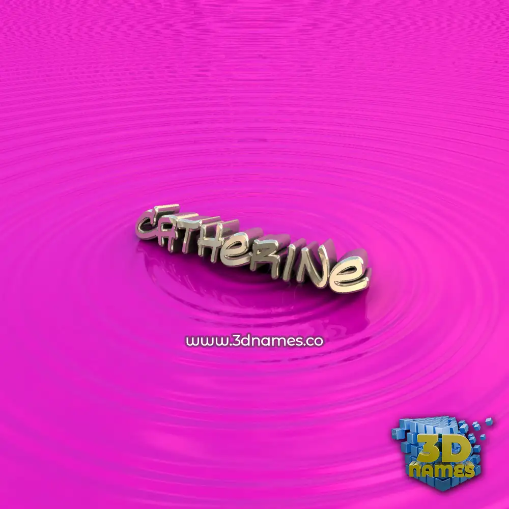 catherine in Pink Graffiti style - 3D name wallpaper