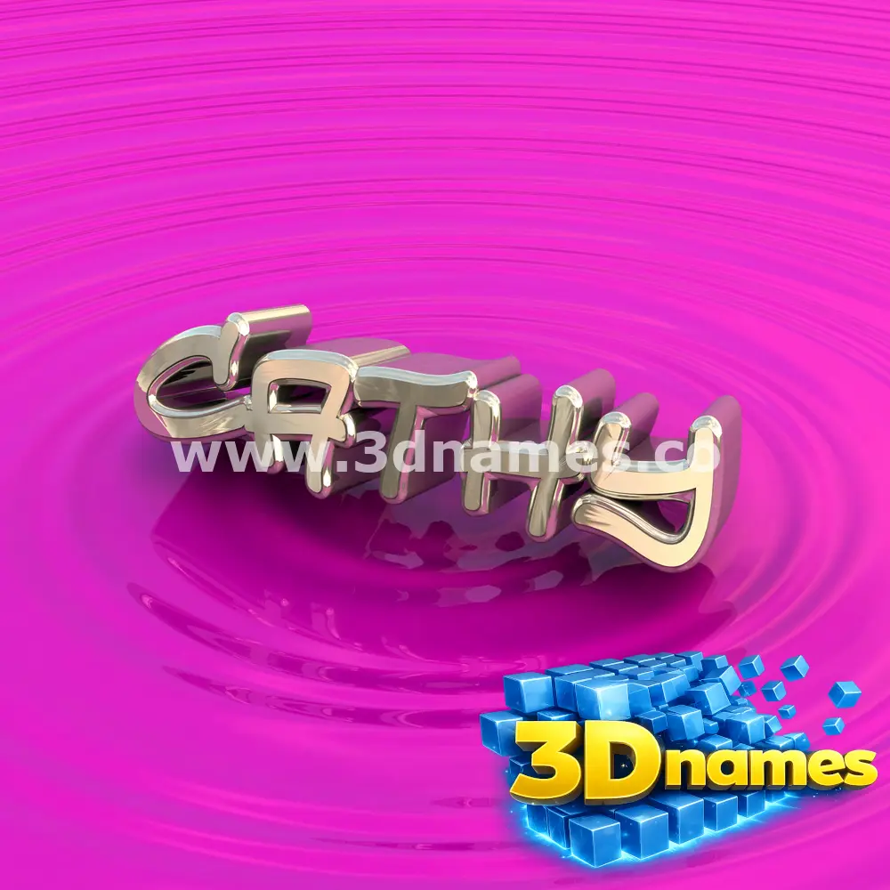 cathy in Pink Graffiti style - 3D name wallpaper