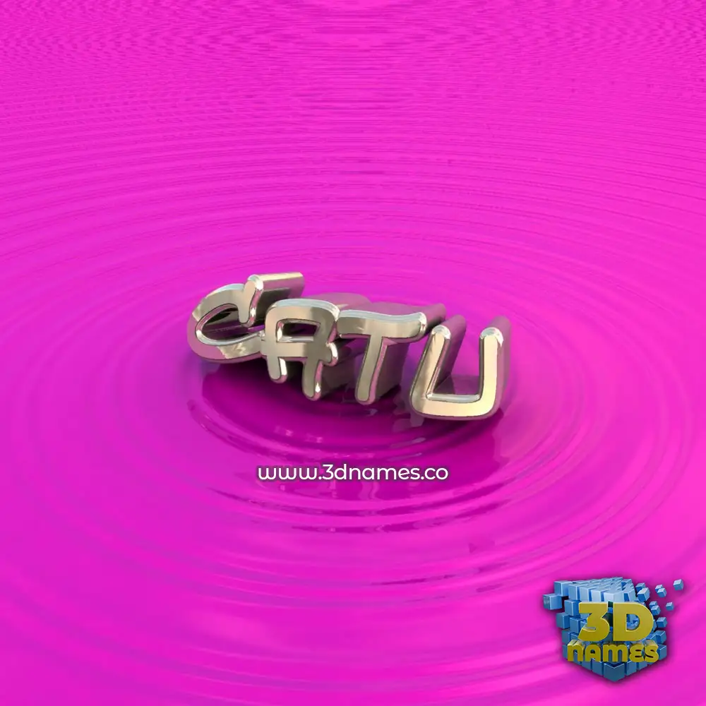 catu in Pink Graffiti style - 3D name wallpaper