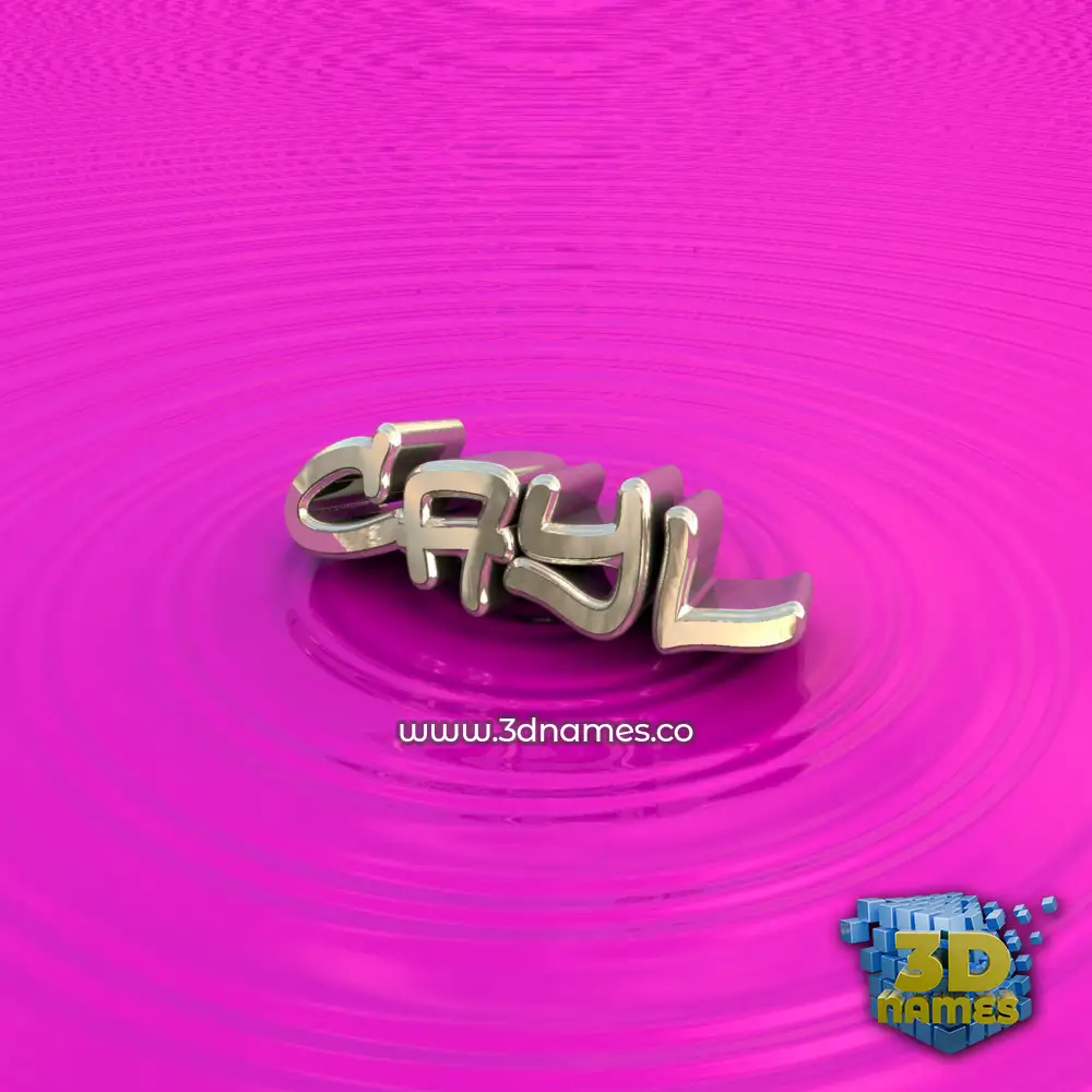 cayl in Pink Graffiti style - 3D name wallpaper