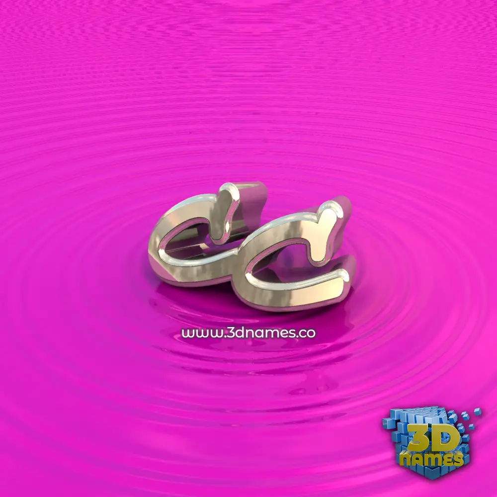 cc in Pink Graffiti style - 3D name wallpaper