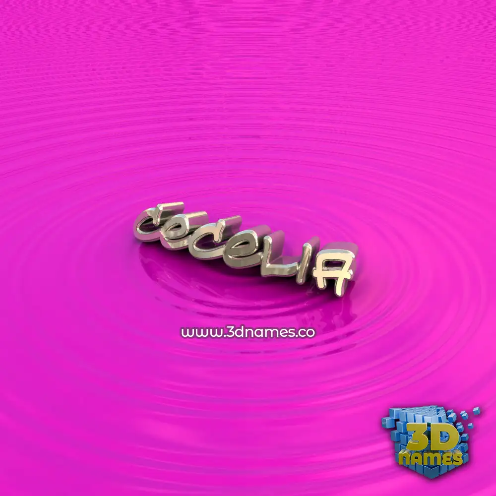 cecelia in Pink Graffiti style - 3D name wallpaper
