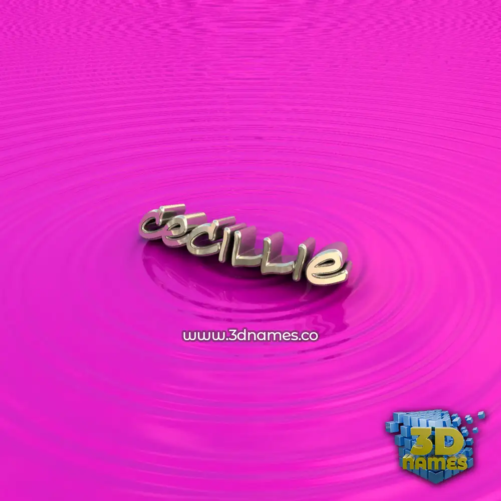 cecillie in Pink Graffiti style - 3D name wallpaper