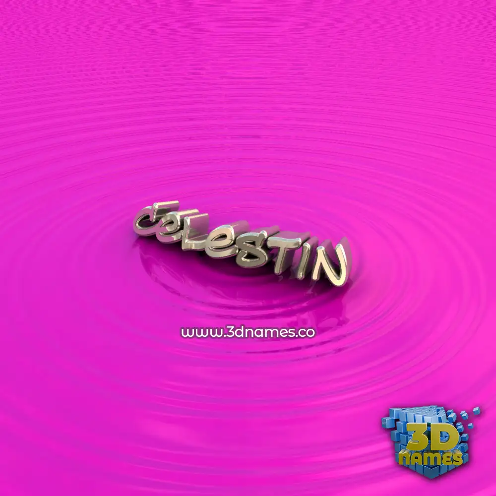 celestin in Pink Graffiti style - 3D name wallpaper