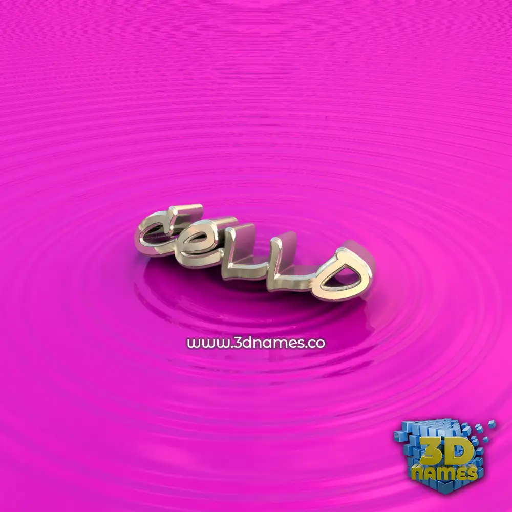 cello in Pink Graffiti style - 3D name wallpaper