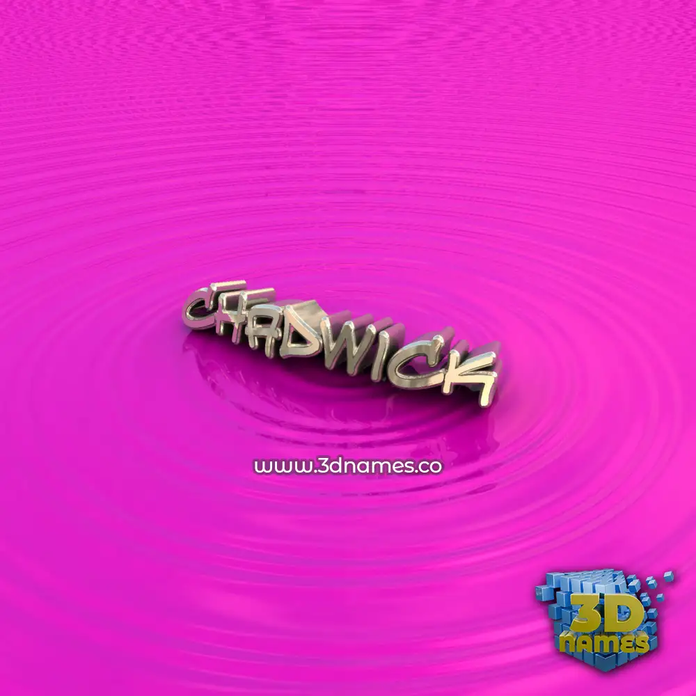 chadwick in Pink Graffiti style - 3D name wallpaper