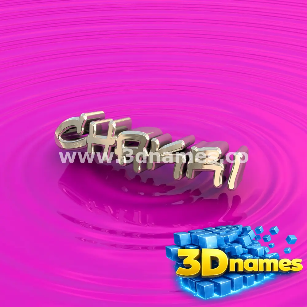 chakri in Pink Graffiti style - 3D name wallpaper