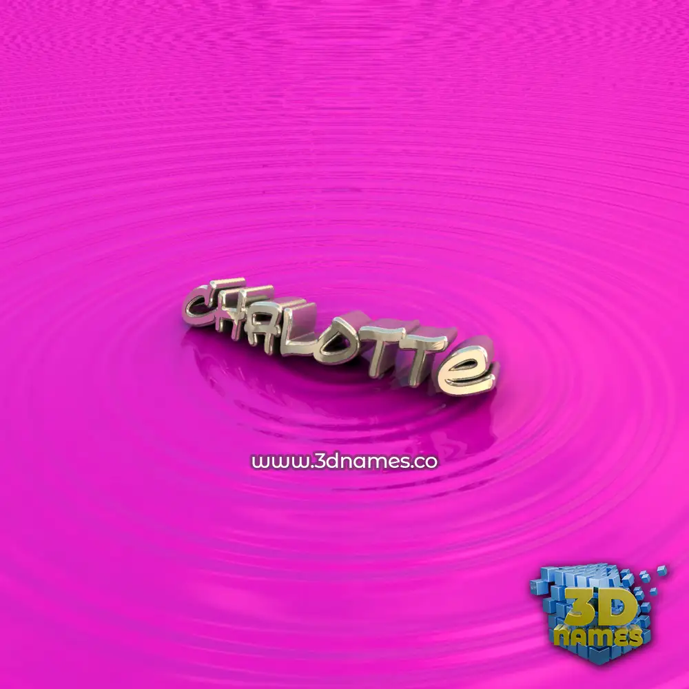 chalotte in Pink Graffiti style - 3D name wallpaper