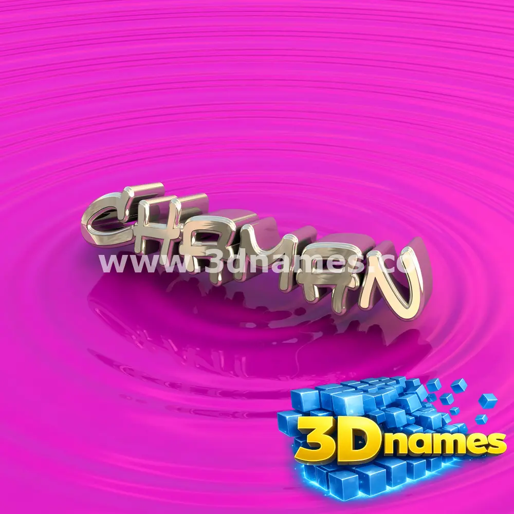 chaman in Pink Graffiti style - 3D name wallpaper