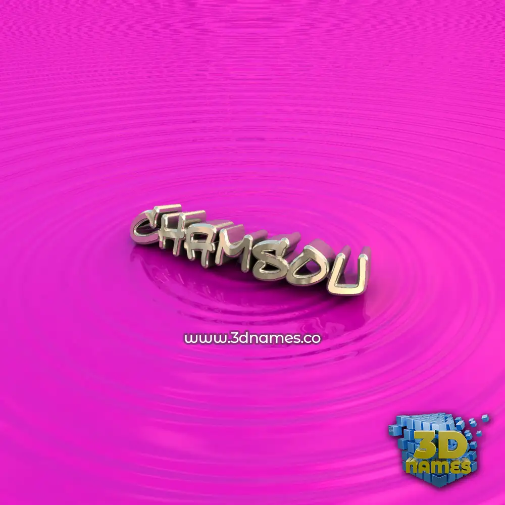 chamsou in Pink Graffiti style - 3D name wallpaper