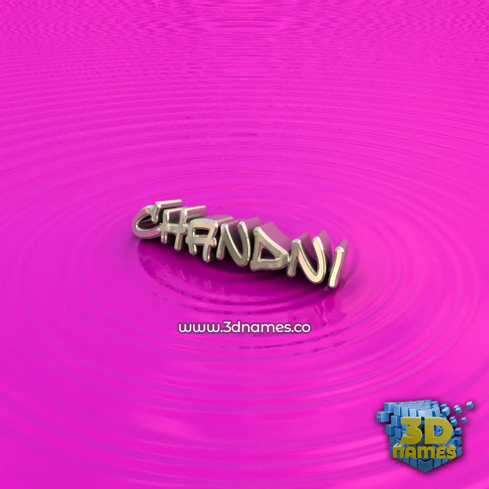 chandni in Pink Graffiti style - 3D name wallpaper